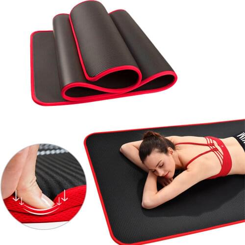 10mm Thickened Non-slip Yoga Mats Tear Resistant NBR Fitness Mats Sports Gym Pilates Pads With Yoga Mat Bag & Strap