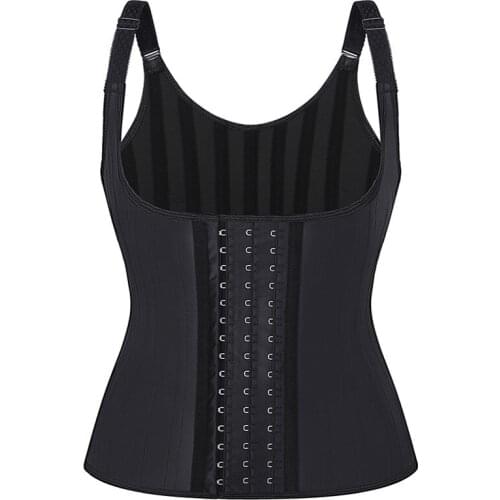 Latex Body Slimming Shapewear Vest Waist Trainer Sweat Sport Shaper Belly Sheath Modeling Straps Steel Boned Posture Shaper Belt