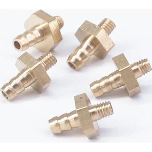 LOT 5 Hose Barb I/D 3mm x M3 Metric Male Thread Brass coupler Splicer Connector fitting for Fuel Gas Water
