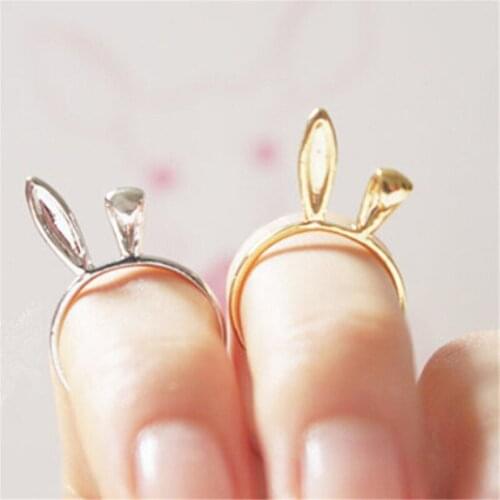 Fashion rabbit ear rings plated lovely rings - rings for women