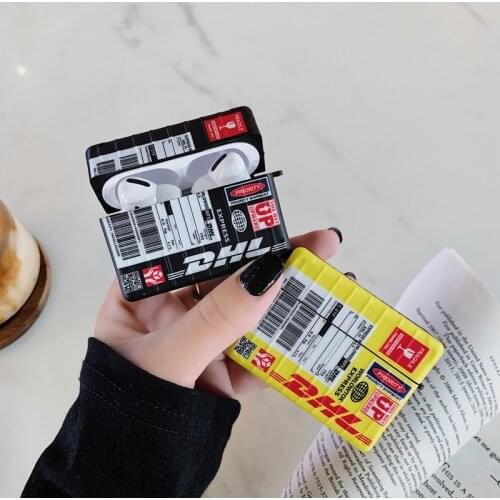 DHL 50th anniversary case for airpods pro 3 charging box personality label soft silicone earphone cover for AirPods Pro coque