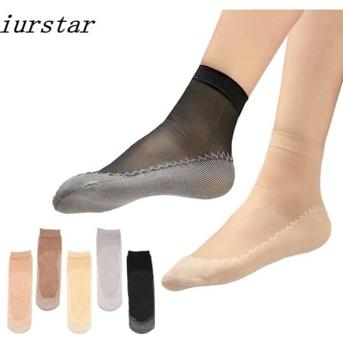 10 Pairs Spring Summer Women Harajuku Short Socks Cotton bottom Sweat Non-Slip Socks Seamless Velvet Boots Sleeping Women' Socks