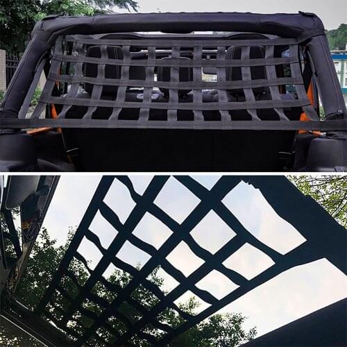 Suitable for jeep wrangler multi-function car roof net hammock modification tail box net jk jl RJ anti-roll frame net multi-func