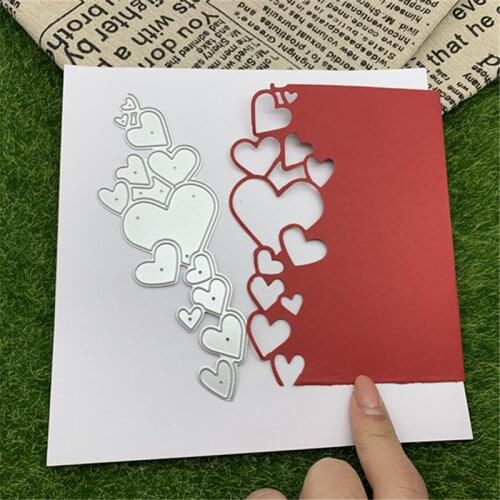 Heart shaped love Edge Frame Metal Cutting Dies Stencils For DIY Scrapbooking Decorative Embossing Handcraft Die Cutting Templa