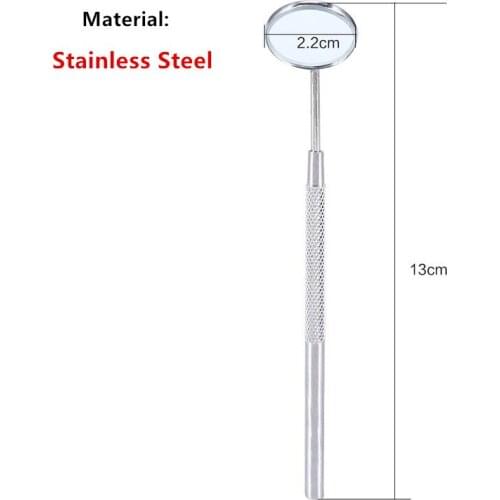 Stainless steel teeth whitening and cleaning oral eyelashes, dental mirror multi-function inspection eyelash extension tool