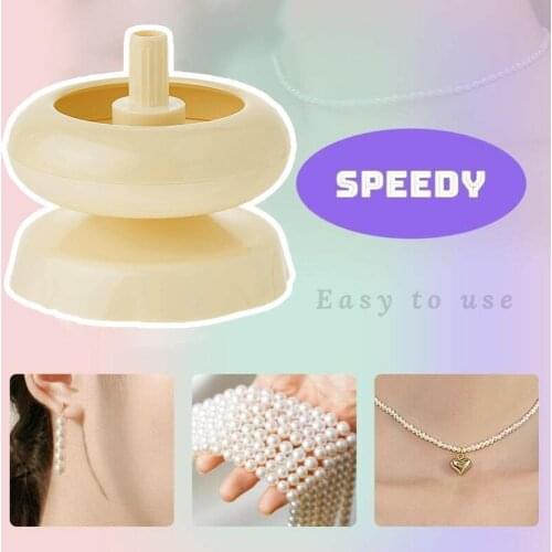 Bead Spinner Manual Fast Beader Connection Jewelry Bracelet Making Bead String Tool Wooden Crafts DIY Rotary Bead Spinner Holder