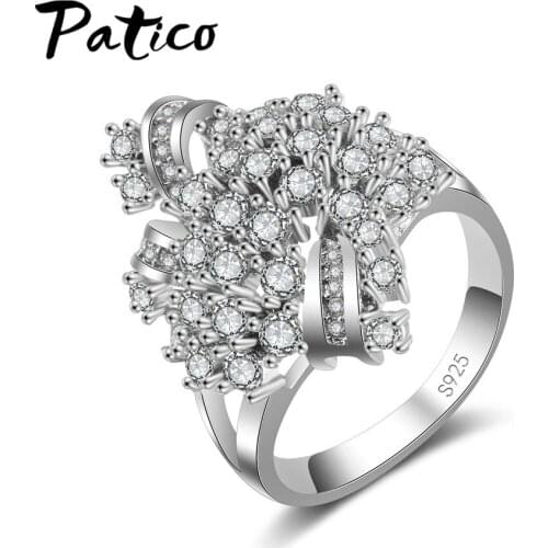 S925 Luxury Wedding Rings For Ladies Delicate Elegant Jewelry Exquisite Gift For Lover Girlfriend Sister Birthday Ring
