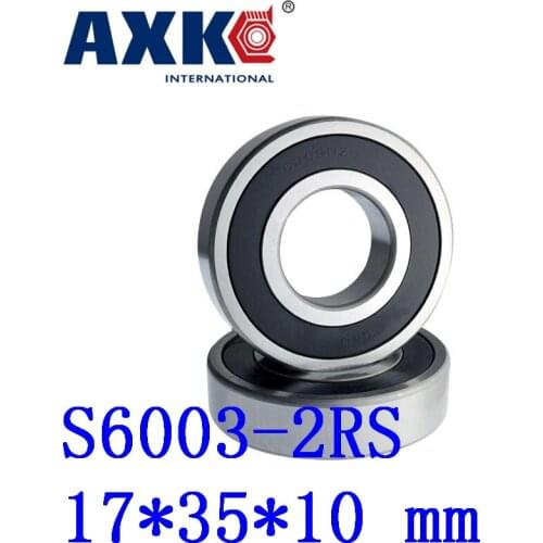 Ball Bearing 10pcs Free Shipping Sus440c Environmental Corrosion Resistant Bearings (rubber Seal Cover) S6003-2rs 17*35*10 Mm