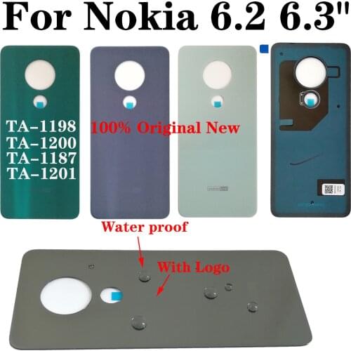Shyueda 100% Original New For Nokia 6.2 6.3" TA-1198 TA-1200 TA-1187 TA-1201 Glass Rear Back Door Housing Battery Cover