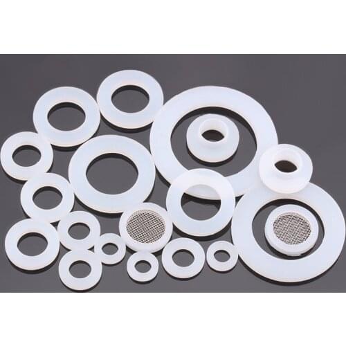 10pcs O-rings Water Heater Corrugated Pipe Seal 1/4" 3/8" 1/2" 3/4" 1" 1.2" 1.5" Silicone Sealing Flat Gaskets Washer food grade