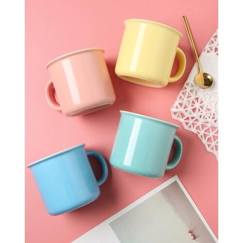 Nordic European Vintage Mug Cup Ceramic Cute Travel Creative Coffee Mug Cup Luxury Porcelain Caneca Kitchen Drinkware OO50MK