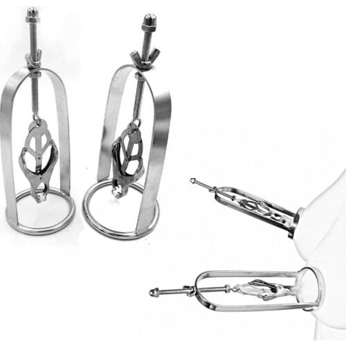 Nipple Clips Female Stainless Steel Torture Play Breast Clamps BDSM Bondage Restraint Fetish Nipple Stimulating Toys For Lovers