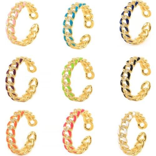 AIDE Colorful Enamel Rings For Women S925 Silver Ring 2021 Trend Anillos Mujer Fine Jewelry Girls Rings Crystal Pendant Bague