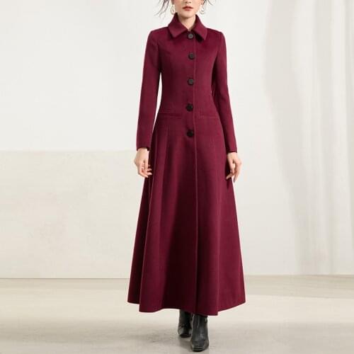 In the new season, summer, fall, winter 2020 long joker high-end female woolen cloth coat Hepburn wind cloth coat