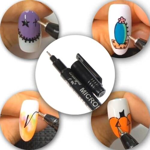 1PC Nail Art Graffiti Pen Waterproof Painting Drawing Liner Brush DIY Flower Pattern Fine Details Manicure Tools