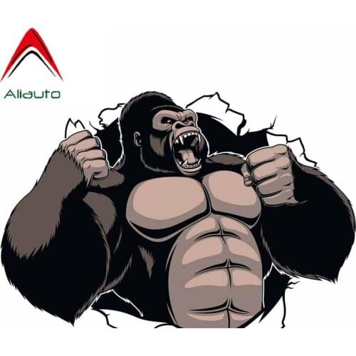 13cm X 9cm for Cartoon Gorilla Car Decals Bumper Windshield Stickers Decoration Waterproof Sunscreen