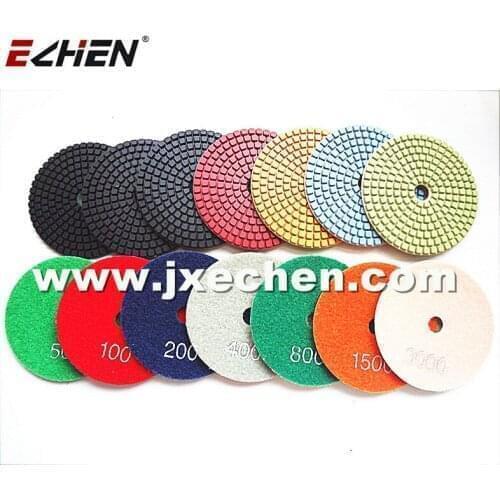 3 Pieces diamond polishing pad wet used flexible abrasive pad for granite polishing Marble Quartz Stone Concrete