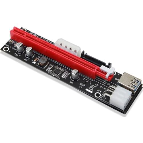 4pin 6pin SATA Power PCI Express 16X Slot Riser Card USB 3.0 PCI-E PCI-Express 1x to 16x PCIE Riser for Bitcoin BTC Miner Mining
