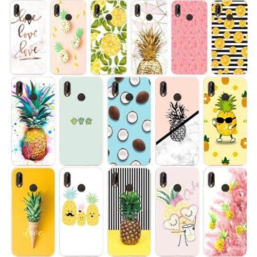 55AA Pineapple Silicone TPU Protective Cover Phone Case On For Huawei P20 30 Pro Lite Case Soft