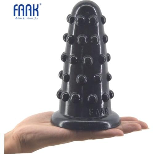 FAAK Big anal plug beads anal dildo raised dots sex toys for women men huge butt plug anus massage vagina stimulate sex shop