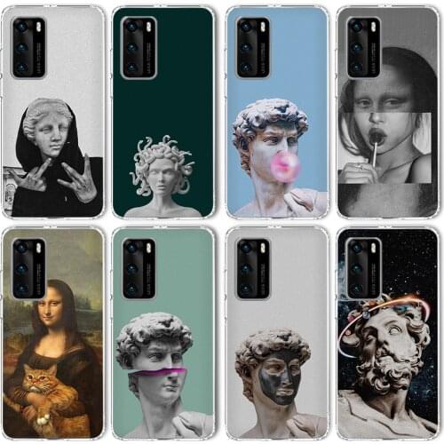 Cute Art Jesus Case for Huawei P40 P30 P20 Mate 40 30 20 Case for Honor 10i 8X 10 9X 30 20 Nova 5T Lite Pro P Smart 2021 TPU