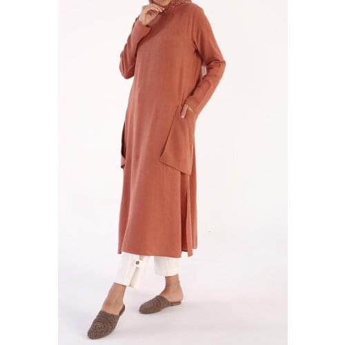 Huge Pocket Linen Long Tunic