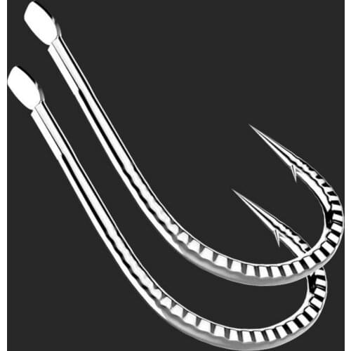 DYGYGYFZ 15 Pcs Longlin Needle Thorn Thorn Izu Fish Hook Black Pit Line Slot Bulk Hook with Barb Fishing Gear