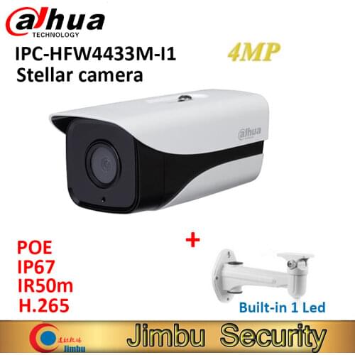 Dahua starlight IP 6MP camera IR80m IPC-HFW4636M-I2 H.265 IP67 with bracket multi-language Not POE security bullet camera