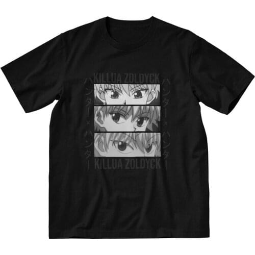 Killua Zoldyck Devil Eye T Shirt Mens 100% Cotton Printed T-shirt Funny Tshirt Short Sleeve Hxh Hunter X Hunter Tee Tops