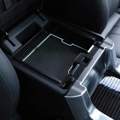 ABS plastic Car Central Console Storage Box Phone Tray Organizer for Land Rover Discovery Sport 2015 2016 2017 Black