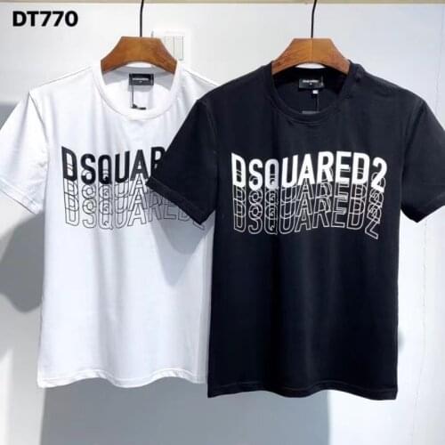 Summer DSQ2 Cotton O-neck Short-sleeved T-shirt Casual Mens Shirt DT770
