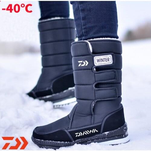 Dawa Men Snow Boots Camouflage Platform Men Winter Fishing Shoes High Quality Warm Non-slip Waterproof Boots for -40 Degrees