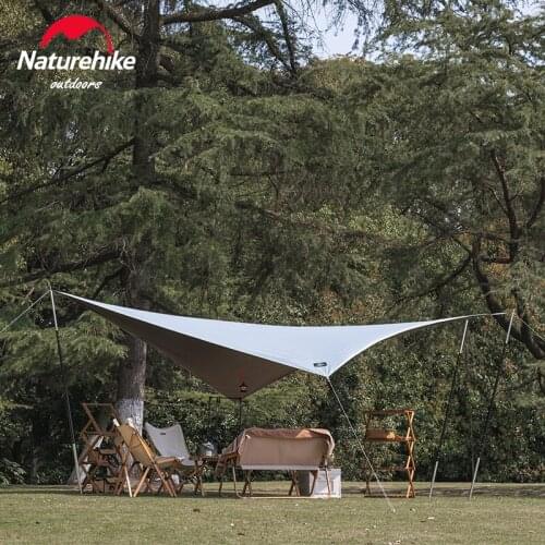 Naturehike Outdoor Camping Sun Shelter Pentagonal Waterproof Sunshade Family Tent Black Glue Coating For Hiking Picnic Travel