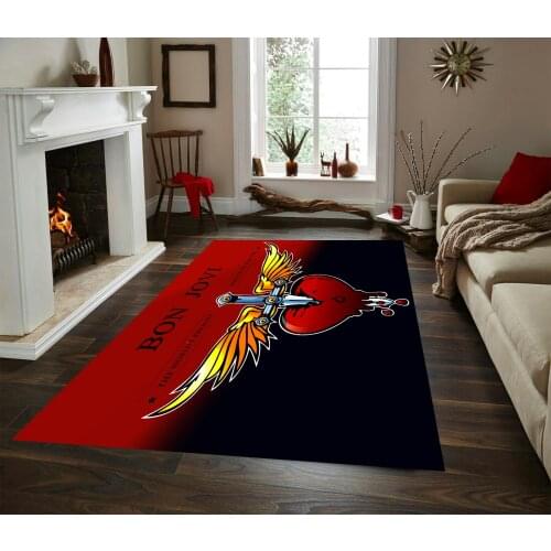 Bon Jovi pattern non-slip floor Carpet, teenagers carpet Modern carpet, 3d digital printing carpet soft carpet, fan Carpet