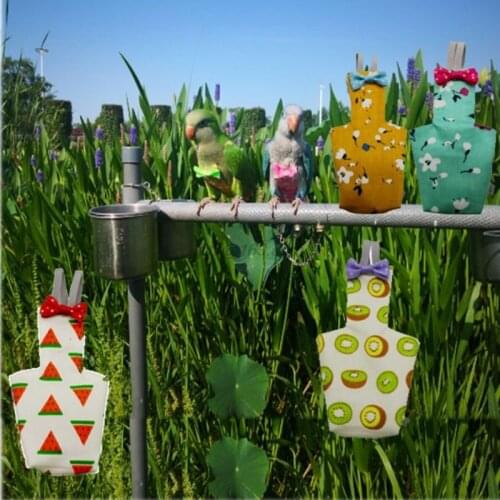 Parrot Bird Pigeon Diaper with Bowtie Cute Colorful Floral Cockatiel Pigeons Small Medium Large Pet Birds Flight Suit Clothes