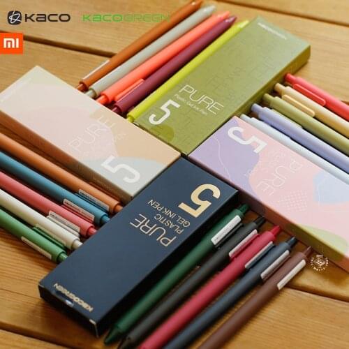 Xiaomi Kaco Mi Gel Pen 0.5mm Pen Color Black Ink Ballpoint pen Durable Signing Pen ABS Plastic Smooth Ink