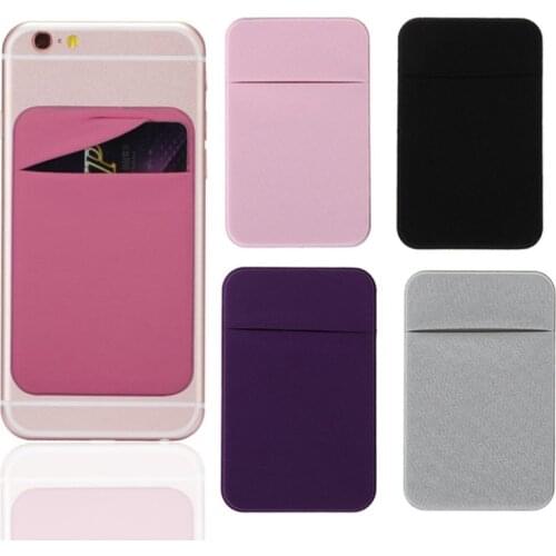 Removable Stick-on Universal Case Slim Pocket Credit Mini Pouch Card Holder Adhesive Wallet Phone Back Sticker Case Wallet
