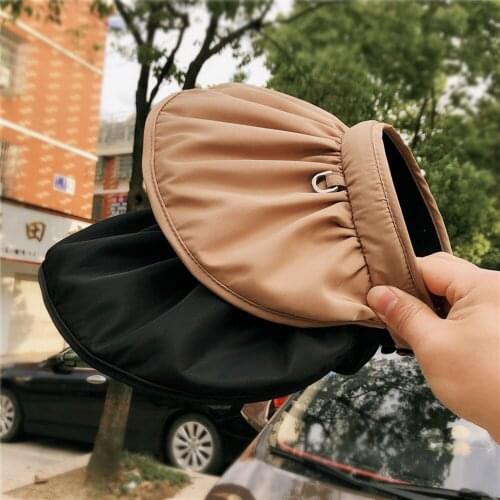 Kpop All-Matching Fisher Hat Women Sun Protection Hat Sunshade Tide Shell UPF50+ Cap Hip Hop Hat Beach Outdoor Leisure Sun-proof