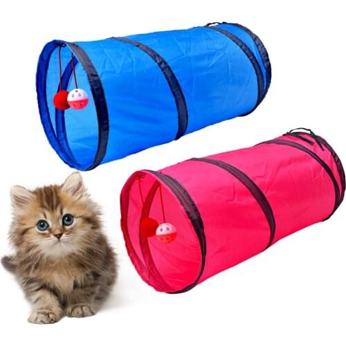 Foldable Cat Tunnel Toy Cats Teaser Tube Interactive Toys Cats Products For Kitten Puppy Pet Indoor Outdoor Tunnel Pet Supplies