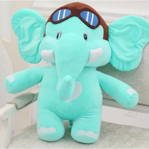 Middle lovely plush green elephant toy cartoon flying elephant doll gift about 45cm 0223