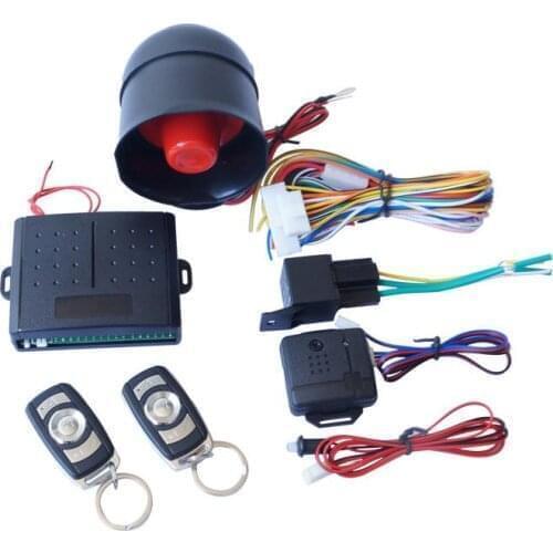 50sets Universal Car Alarm System One Way Vehicle Burglar Alarm Security Protection System with 2 Remote Control Auto