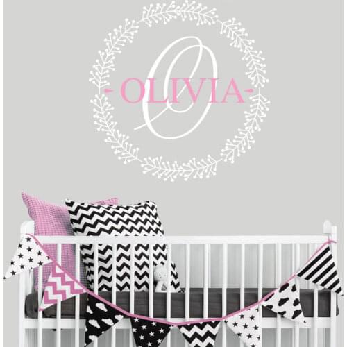 YOYOYU Wall Decal Girl Name Personazlied Monogram First Name Vinyl Decal Sticker Bedroom Art Adesivo Wall Sticker GY016