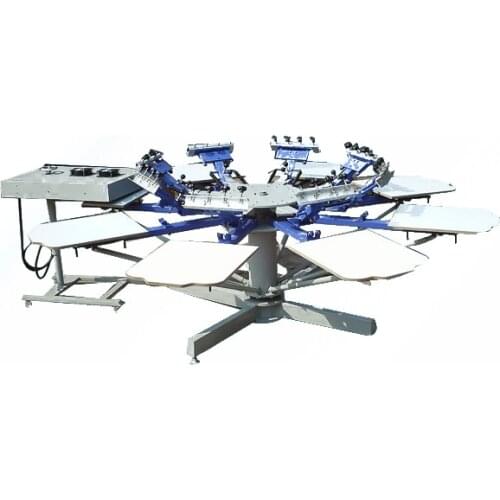 1Set 8 Color 8 Station T-shirt Screen Printing Machine Comeswith Base Good Quality