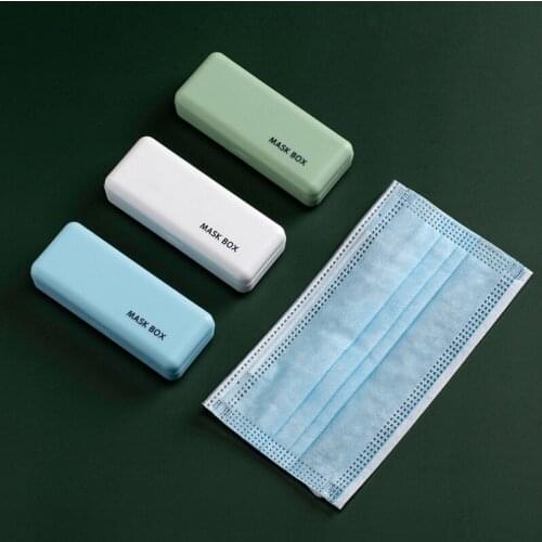 1PC Mask Storage Box Mini Portable Student Pocket Mask Storage Box Dust-proof Anti-dirty Face Masks Container for Home Storage