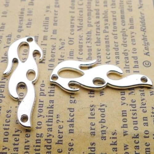 10 Silver 12*30mm Flame Pendants, Used For Jewelry Making Diy Handmade Crafts