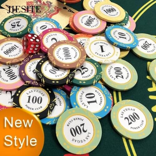 3pcs/lot Clay Las Vegas Poker Chips Casino Coins 40mm Coin Poker Chips sets Dollar Coins card game LasVegas 14g