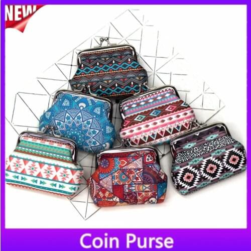 6 Styles New Bohemia Women Wallet Vintage National wind Coin Wallets Hasp mini bag Lady Purses Clutch Change Small Purse Pouch