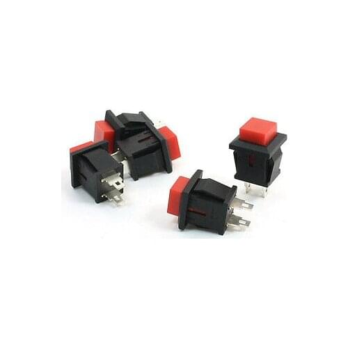 AC250V 1A Square Head Momentary Panel Mount Push Button Switch SPST