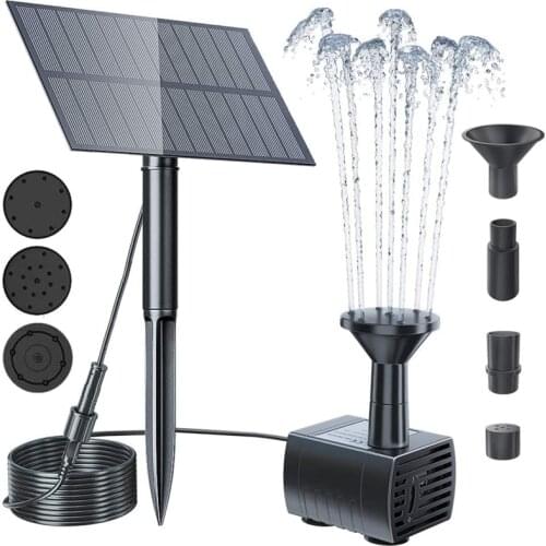 Promotion! Water Fountain Pump Outdoor, Upgraded Solar Fountain Pond Pump Kit with Stake, Solar Powered Water Fountain Pump