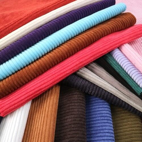 David accessories 50*140cm 8w Solid Polyester Corduroy Fabric Patchwork for Sewing Dress Cloth Making DIY Cushion Cover,1Yc10278
